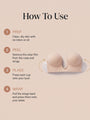 U-Plunge Strapless Backless Adhesive Push-Up Bra with Sticky Side Wings