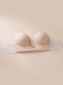 U-Plunge Strapless Backless Adhesive Push-Up Bra with Sticky Side Wings