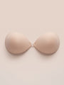 Strapless Fabric Adhesive Bra with Front Clip — Non-Stick Center