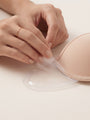 Strapless Backless Fabric Adhesive Bra with Adhesive Side Wings