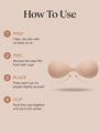 Strapless Silicone Adhesive Bra with Front Clip