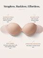 Strapless Backless Fabric Adhesive Bra with Adhesive Side Wings