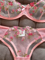 Transparent Lace Bra Set